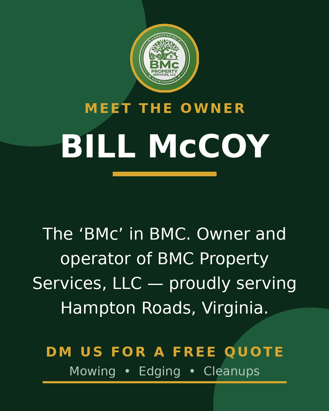 Bill McCoy, owner of BMC Property Services